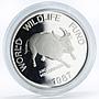 Philippines 200 piso WWF series Mindoro Buffalo proof silver coin 1987