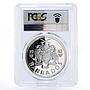 Barbados 10 dollars 10th Anniversary of Central Bank PR69 PCGS silver coin 1982