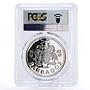 Barbados 5 dollars Shell Fountain PR68 PCGS proof silver coin 1982