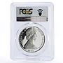 Cook Islands 2,5 dollars Captain Cook's Voyage Ship PR69 PCGS silver coin 1973