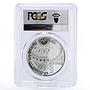 Gabon 1000 francs Mosque Heart of Chechnya Kadyrov PR70 PCGS silver coin 2015