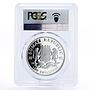 Somalia 1000 shillings African Wildlife Elephant PR70 PCGS silver coin 2005