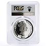Cook Islands 50 dollars Conquistador Pizarro PR67 PCGS silver coin 1991