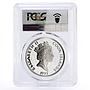 Cook Islands 50 dollars Grand Canyon Spanish Soldiers PR67 PCGS silver coin 1992
