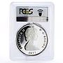 Turks and Caicos Islands 20 crowns George III PR69 PCGS silver coin 1977