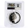 Cook Islands 50 dollars Marquise de Lafayette PR68 PCGS silver coin 1991