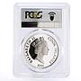 Cook Islands 50 dollars Ferdinand Magellan Traveller PR67 PCGS silver coin 1991