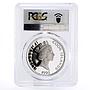 Cook Islands 50 dollars Stateman Samuel de Champlain PR68 PCGS silver coin 1990