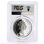 Cook Islands 50 dollars Pedro Alvares Cabral Christ PR67 PCGS silver coin 1990