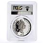 Cook Islands 50 dollars Boston Tea Party Ship PR70 PCGS silver coin 1991