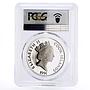 Cook Islands 50 dollars Captain James Cook PR68 PCGS silver coin 1991