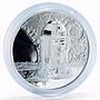 Niue 2 dollars Star Wars series R2 D2 Iconic Robot silver coin 2016