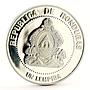 Honduras 1 lempira 50 Years to State Central Bank proof silver coin 2000