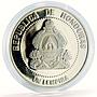 Honduras 1 lempira 50 Years to State Central Bank proof silver coin 2000