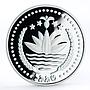 Bangladesh 1 taka Endangered Wildlife series Two Deers proof silver coin 1993