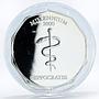 Liberia 10 dollars Millennium Hippocrates Medicine Emblem silver coin 2000