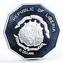 Liberia 10 dollars Millennium Hippocrates Medicine Emblem silver coin 2000