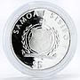 Samoa 5 dollars 100th Anniversary of Pacific Locomotive Train silver coin 2007