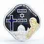 Cook Islands 5 dollars Pope's Apostolic Jorney to the Holy Land silver coin 2009