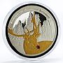 Kiribati 5 dollars Animals series Rednosed Deer gilded silver coin 2012