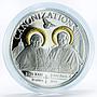 Tanzania 1000 shillings Canonization of Popes gilded proof silver coin 2014