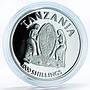 Tanzania 1000 shillings Canonization of Popes gilded proof silver coin 2014