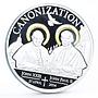 Tanzania 1000 shillings Canonization of Popes gilded proof silver coin 2014