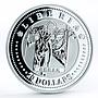 Liberia 20 dollars Zodiac Signs series Aries gilded silver coin 2003