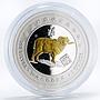 Liberia 20 dollars Zodiac Signs series Aries gilded silver coin 2003