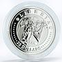 Liberia 20 dollars Zodiac Signs series Aries gilded silver coin 2003