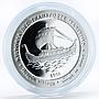 Sahrawi 1000 pesetas Viking Ship Drakkar proof silver coin 1998