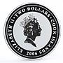 Cook Islands 2 dollars Poet Marina Tsvetaeva colored silver coin 2006