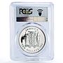 Jamaica 10 dollars The New World Columbus Ship PR68 PCGS silver coin 1989