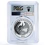 Laos 15000 kip Year of the Rooster with Chicken PR69 PCGS proof silver coin 2005