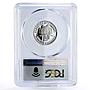 Macedonia 100 denars Mikhailo Apostolski SP68 PCGS silver proba coin 2003