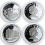 Cook Islands, 5 dollars, 12 coins Set, 12 Wonders of Ukraine silver proof 2009