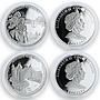 Cook Islands, 5 dollars, 12 coins Set, 12 Wonders of Ukraine silver proof 2009
