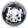 Chad 5000 francs Wildlife Mandala Lion proof silver coin 2018