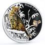 Fiji 2 dollars Small Cats series Wild Leopard Cat Pet colored silver coin 2013