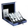 Cook Islands, 5 dollars, 12 coins Set, 12 Wonders of Ukraine silver proof 2009