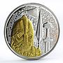 Andorra 10 diners Vikings Warrior Swords gilded silver coin 2008