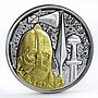 Andorra 10 diners Vikings Warrior Swords gilded silver coin 2008