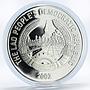 Laos 60000 kip Lunar Calendar Year of the Horse colored proof silver coin 2002