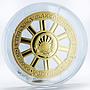 Macedonia 10 denars Wheel of Fortune gilded silver coin 2018