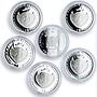 Palau set of 6 coins Pope John's Paul Beatification silverplated CuNi coins 2011