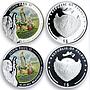 Palau set of 6 coins Pope John's Paul Beatification silverplated CuNi coins 2011