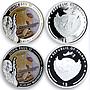 Palau set of 6 coins Pope John's Paul Beatification silverplated CuNi coins 2011