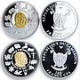 Palau set of 6 coins Pope John's Paul Beatification silverplated CuNi coins 2011