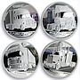 Tuvalu set of 4 coins Kings of the Road proof silver coins 2010