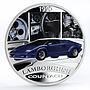 Tuvalu 1 dollar Lamborghini Countach colored silver proof coin 2006